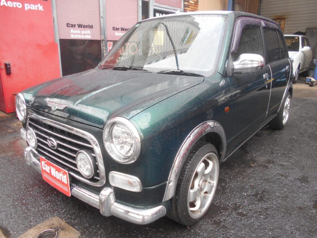 ダイハツ ミラジーノ660 ミニライトスペシャル ドレスアップ車 アルミ 黒革調シート フォグ MINILITEミニライト （ダークグリーン）