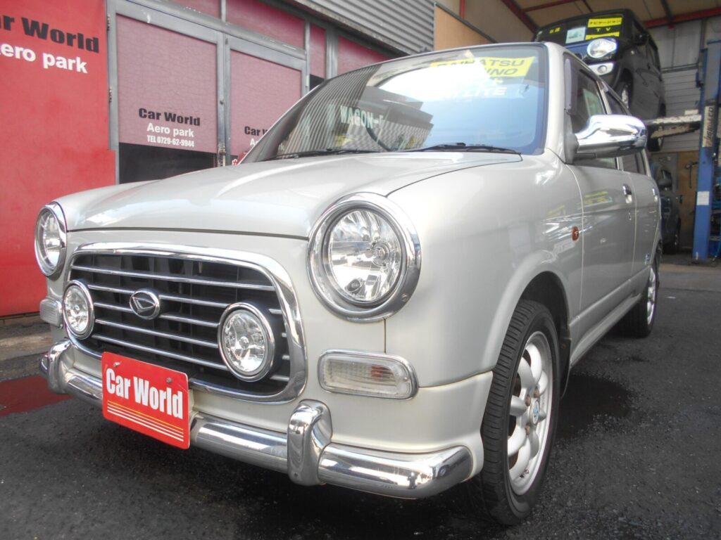 ダイハツ ミラジーノ660 ミニライトスペシャル MINILITE アルミホイール フォグランプ (シルバーグリーンメタリック)
